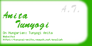 anita tunyogi business card